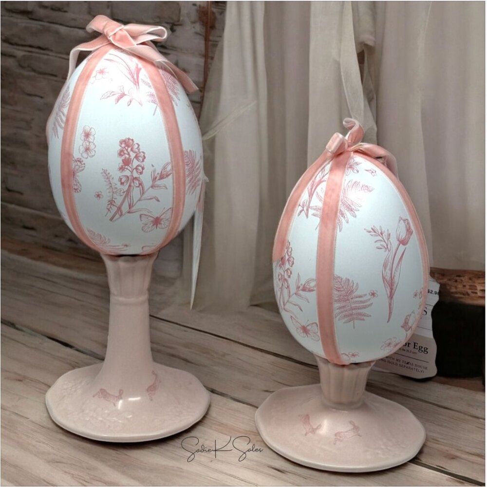 My Texas House Large Pink Floral Fabric Decorative Egg, 6in‎ - Easter 2025 - Picture 6 of 6